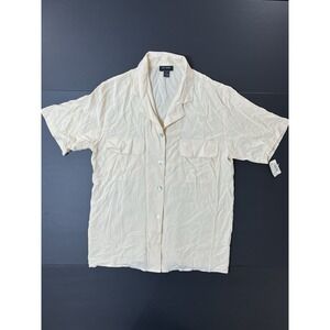 Vintage Silk‎ House 100% Silk Button Down Shirt Women's Small Loose Fit NWT